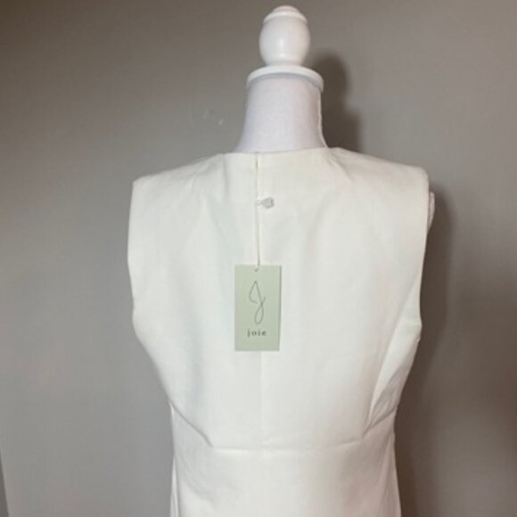 NWT Joie Cream Vest Blazer Sleeveless Button Front Utility Style Size M - Picture 4 of 4